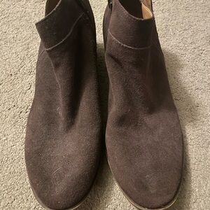 Gently used lucky brand brown ankle boots size 10